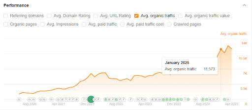 Organic Traffic January 2025